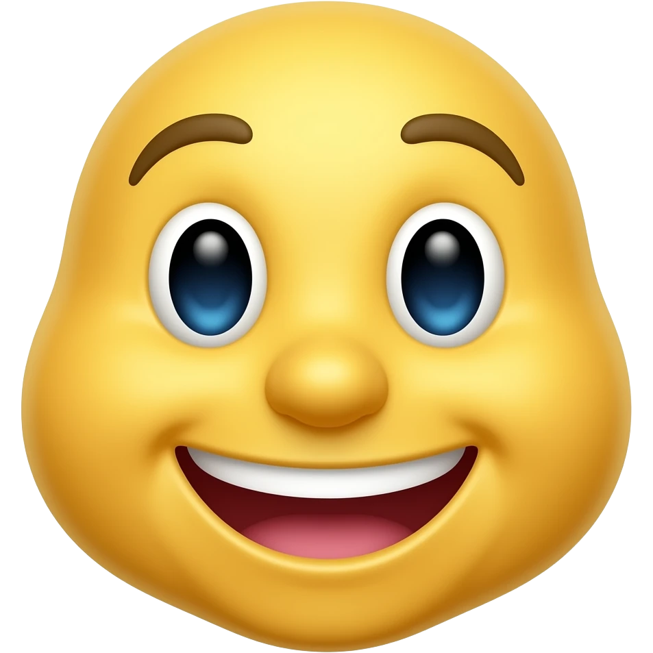 make it Apple Emoji Style and make it a smile face emoji