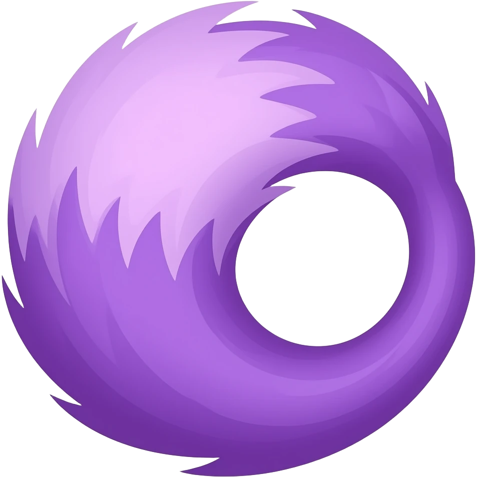 Purple wolf tail emoji