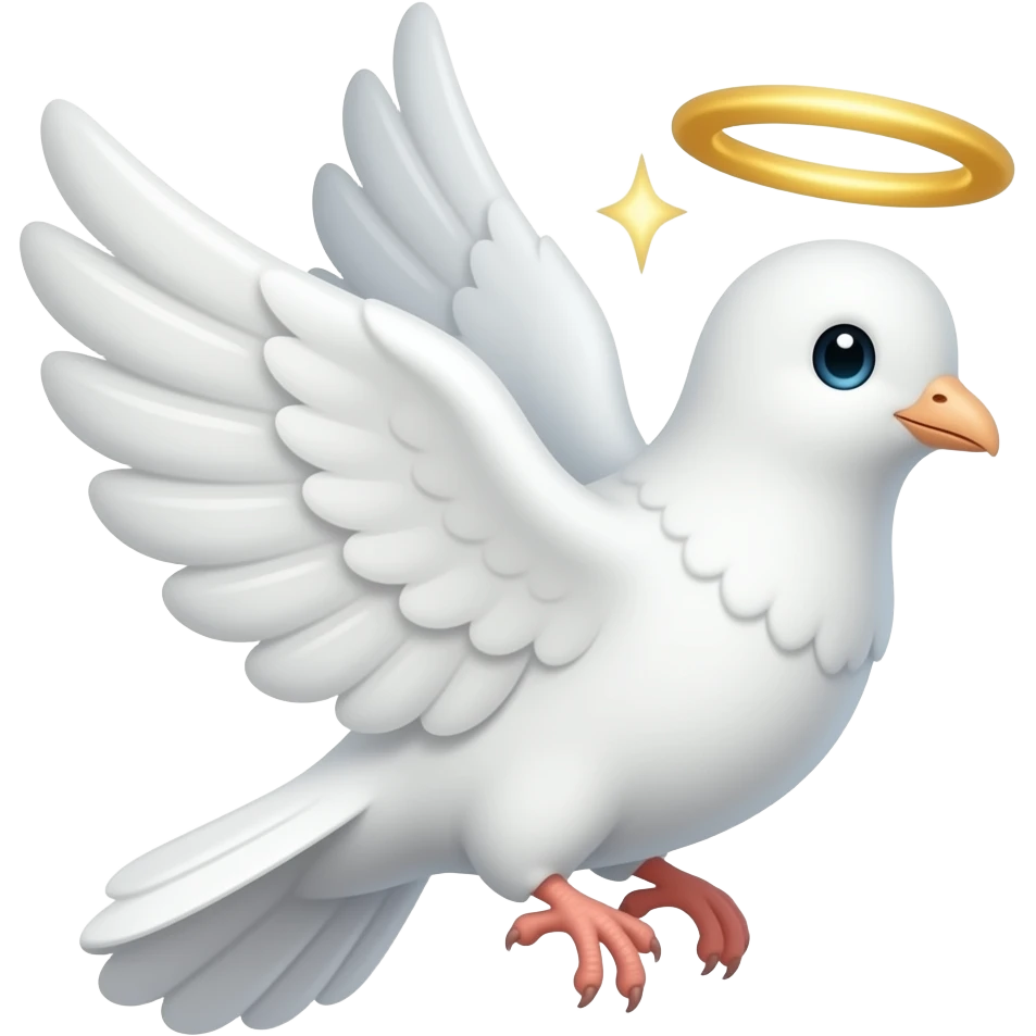 Peaceful dove carrying divine promise (remove the rolled scroll) emoji