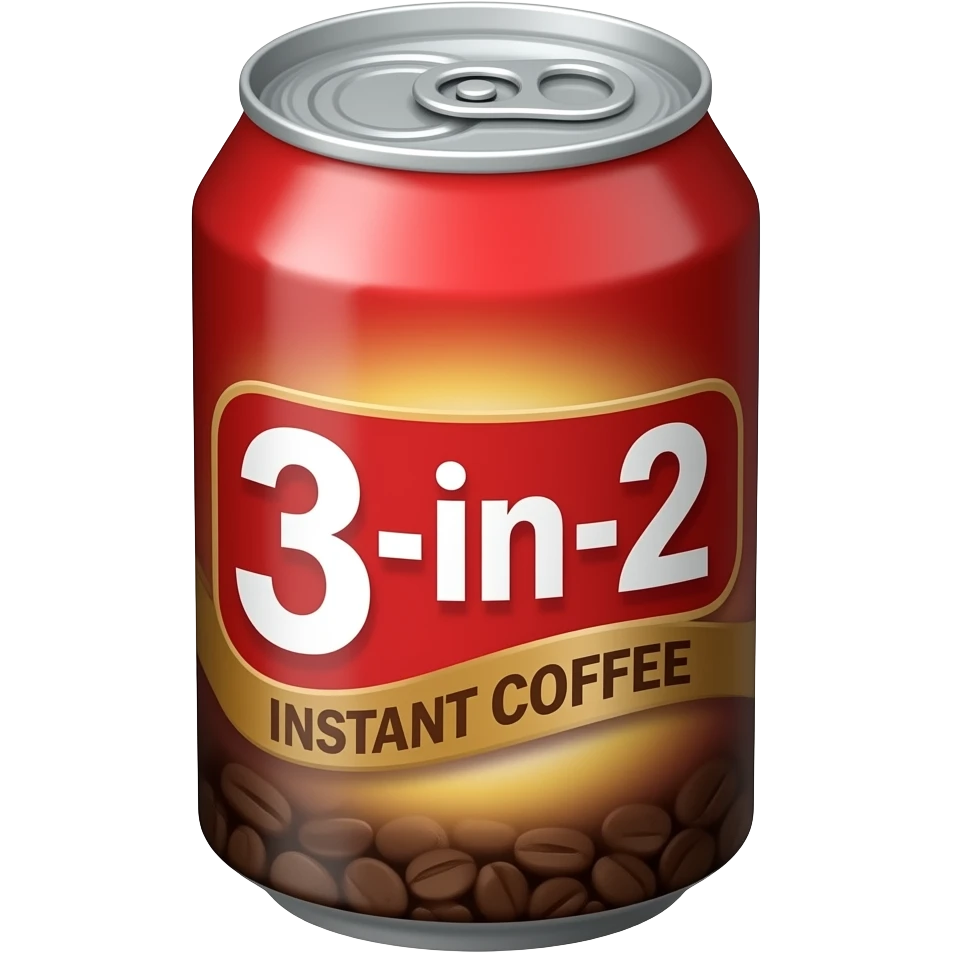 Can of 3 in 1 coffee emoji