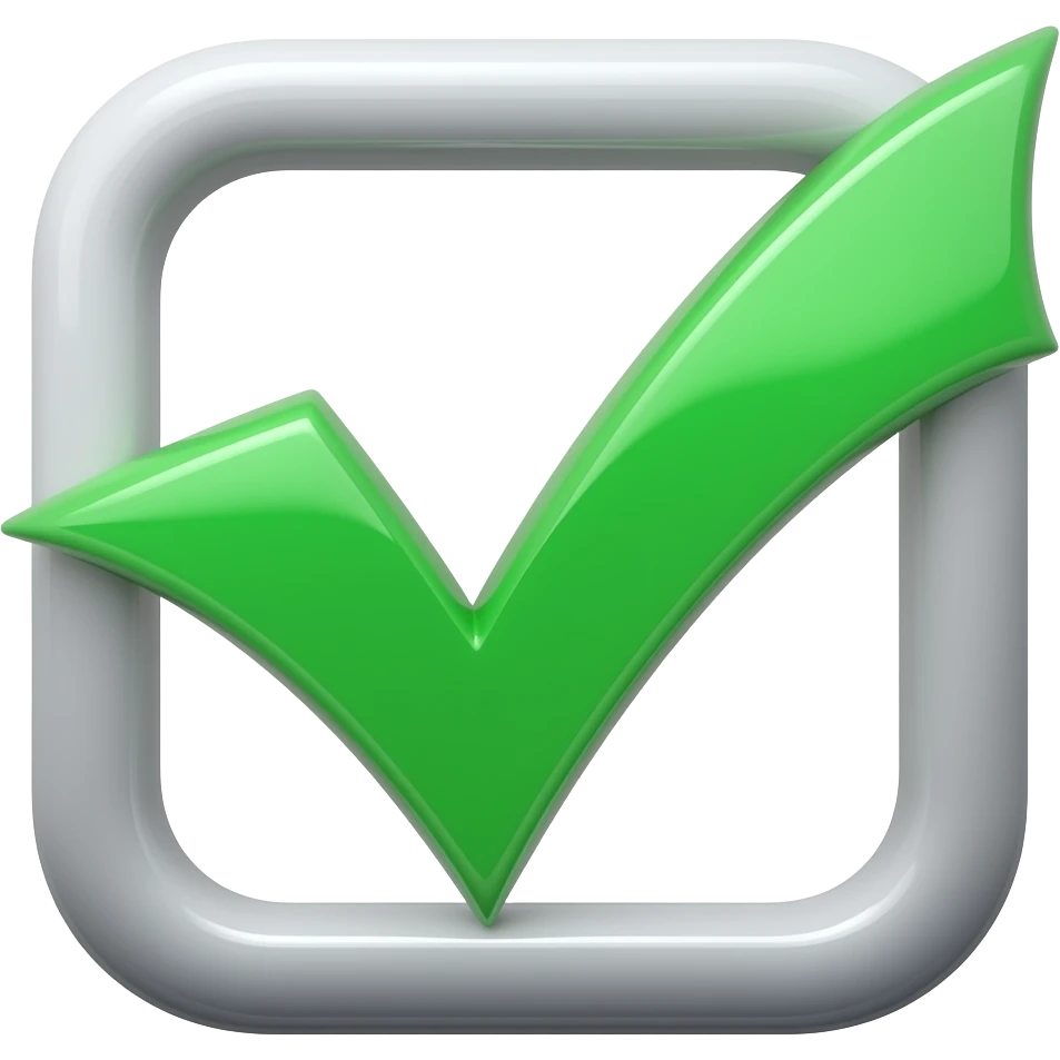 White checklist emoji