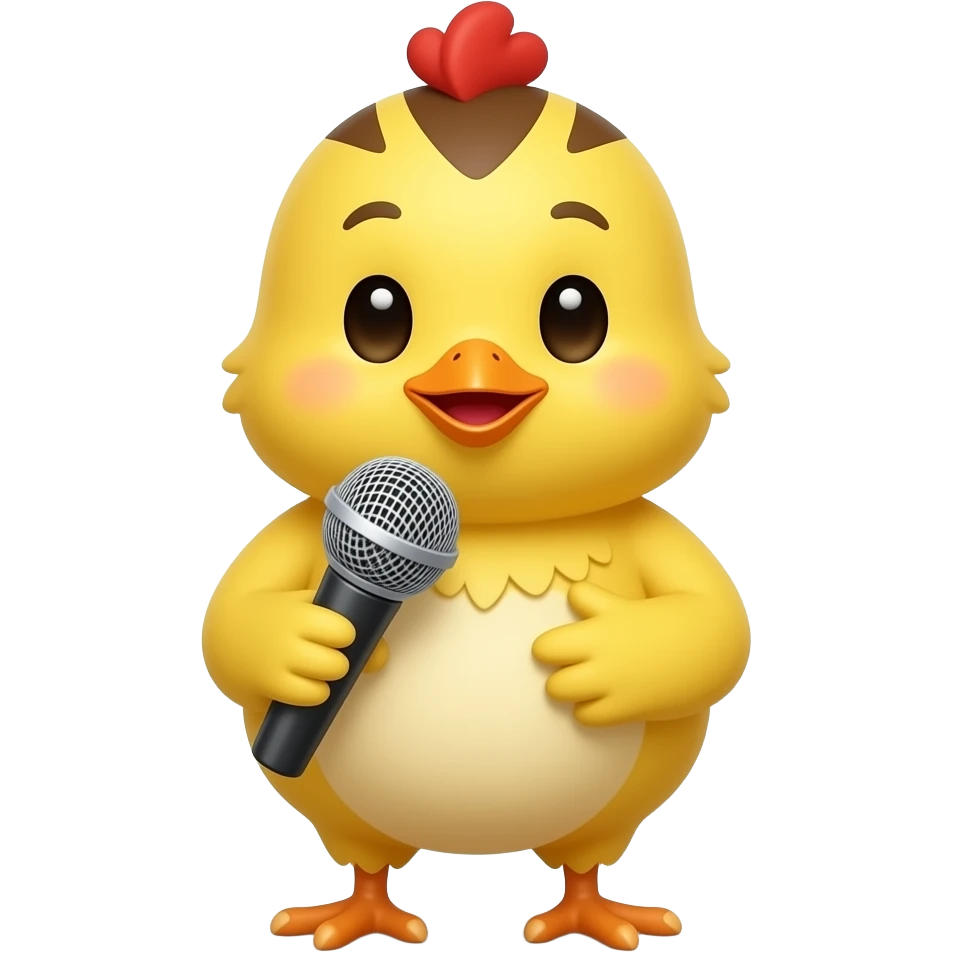 جوجه ای که میکروفون دستشه emoji