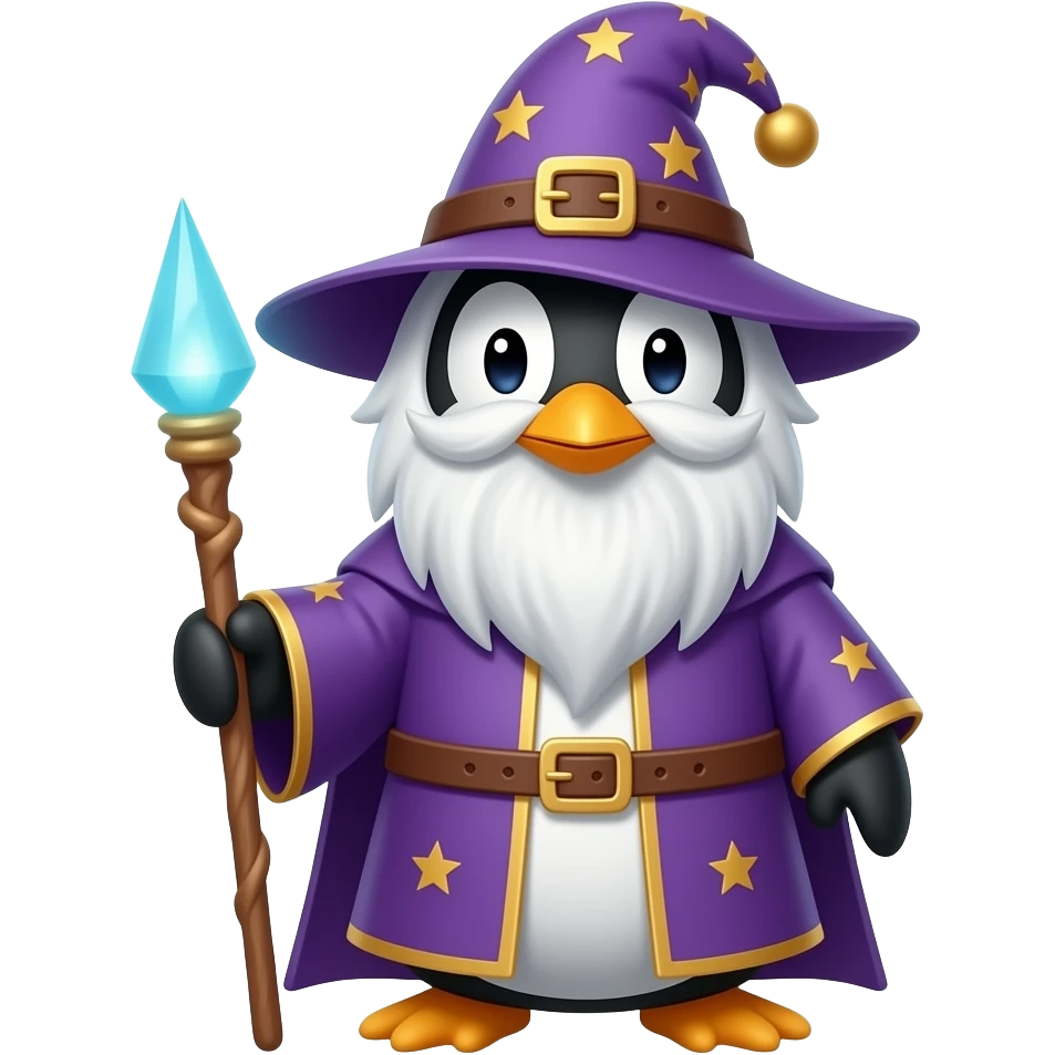 Penguin Wizard emoji