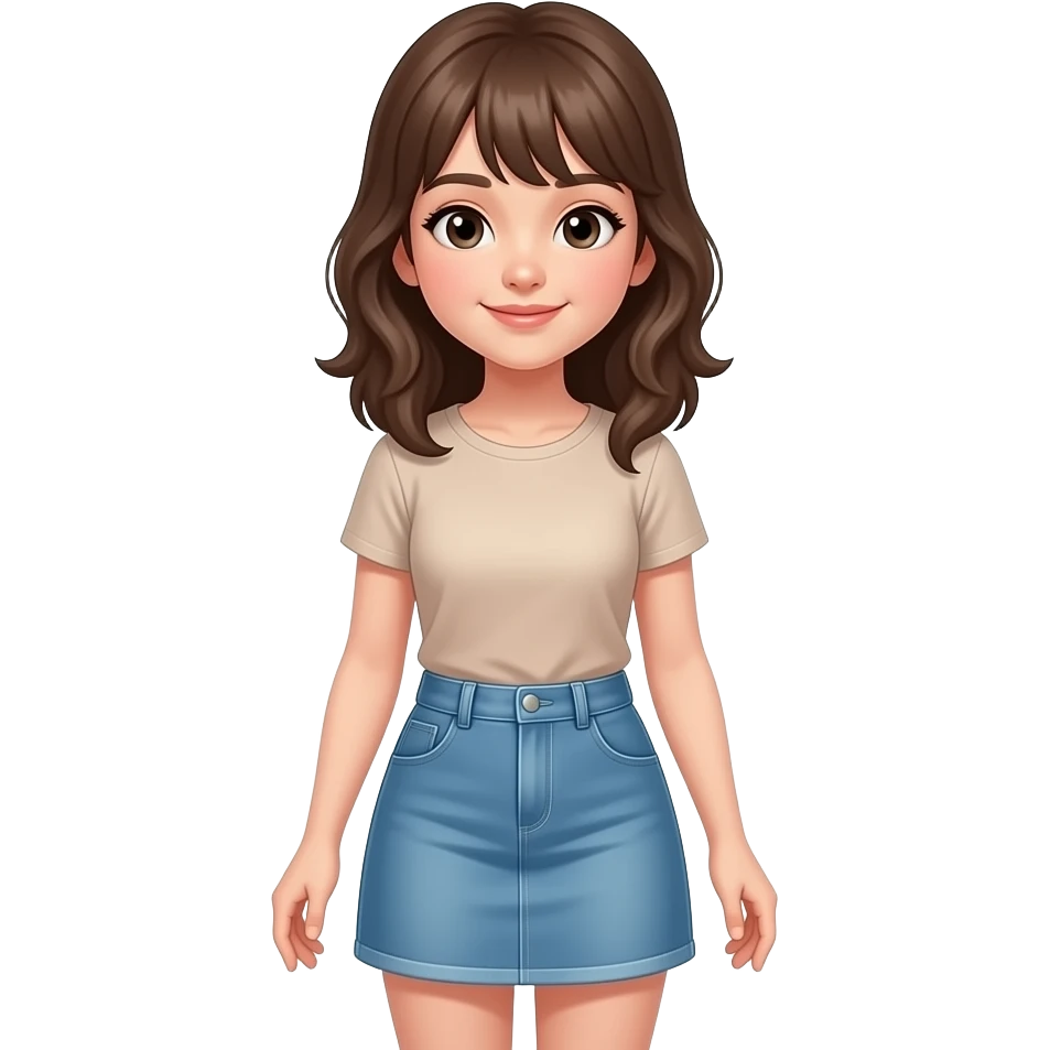 girl with short skirt and top emoji