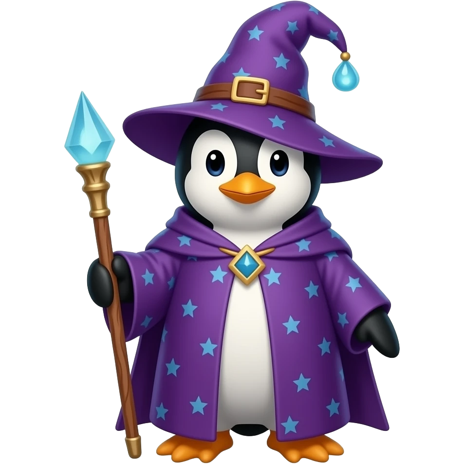 Penguin Wizard emoji