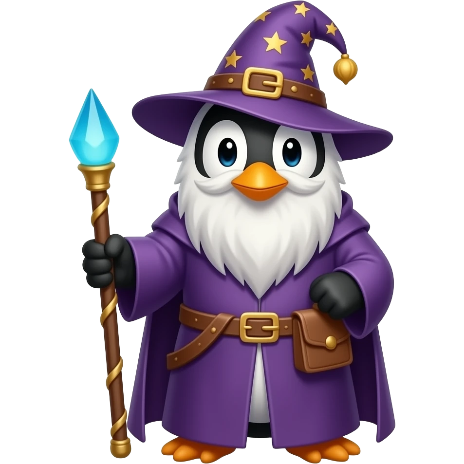 Penguin Wizard emoji | AI Emoji Generator