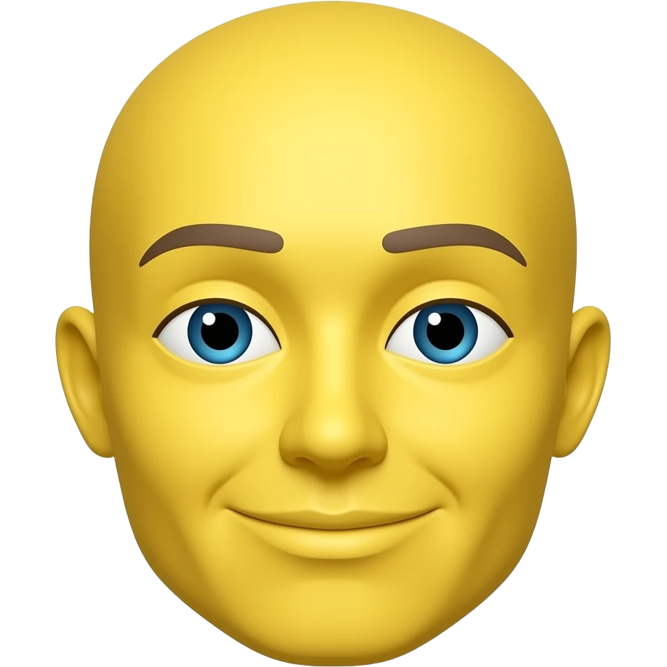 As un emoji 😍 con la cabesa amarilla, ok quitale los corazones sin los ojos emoji