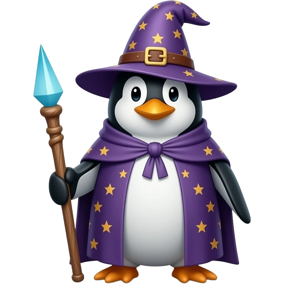 Penguin Wizard emoji