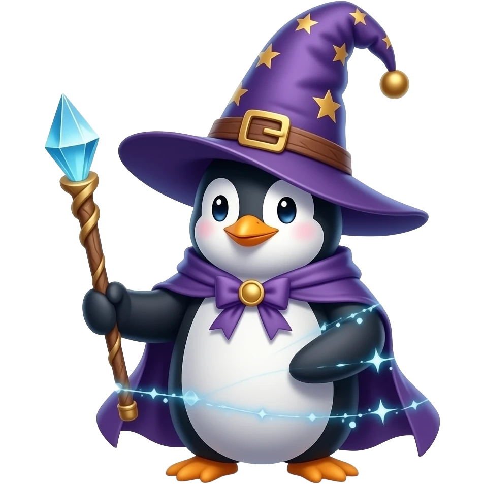 Penguin Wizard emoji