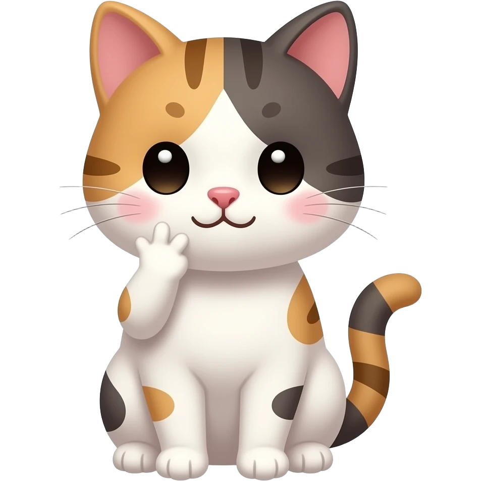 cat uwu, shy gesture, cute, kawaii emoji