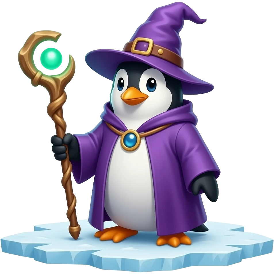 Penguin Wizard emoji