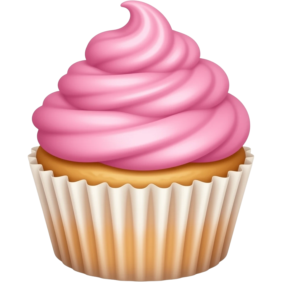 Cupcake with pink icing emoji