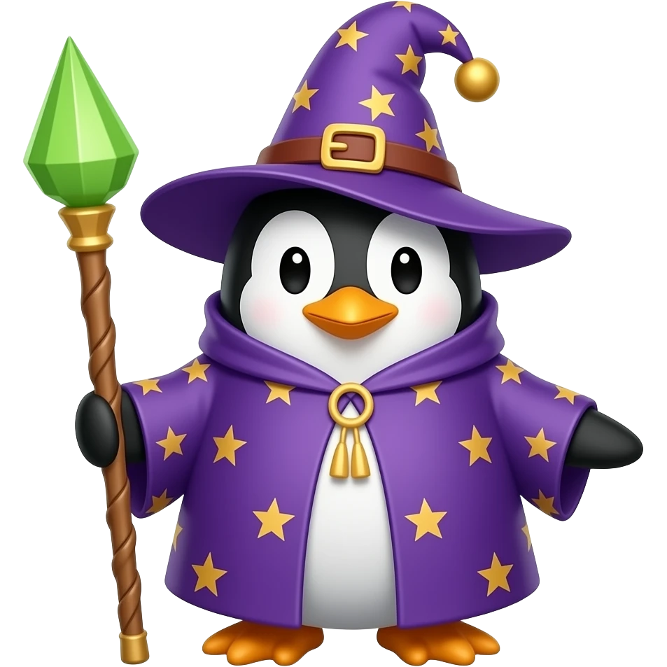 Penguin Wizard emoji