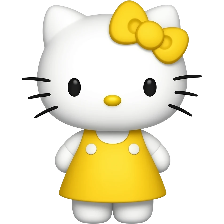 yellow dress smile hello kitty emoji