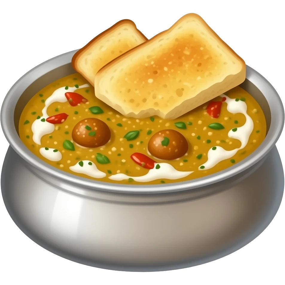 make pav bhaji and extra bread emoji