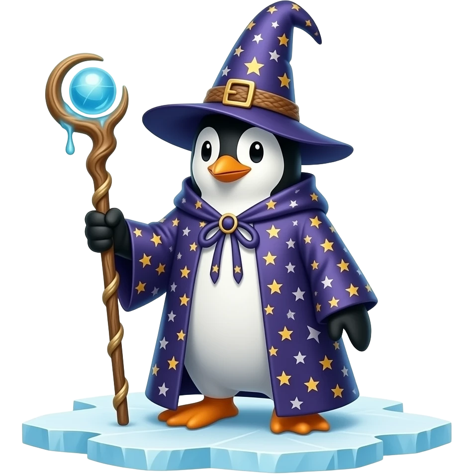Penguin Wizard emoji