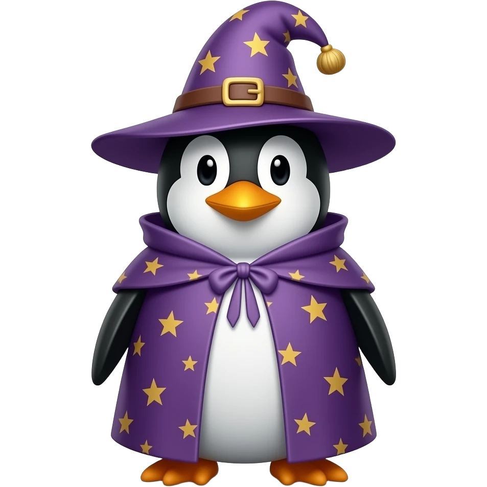Penguin Wizard emoji