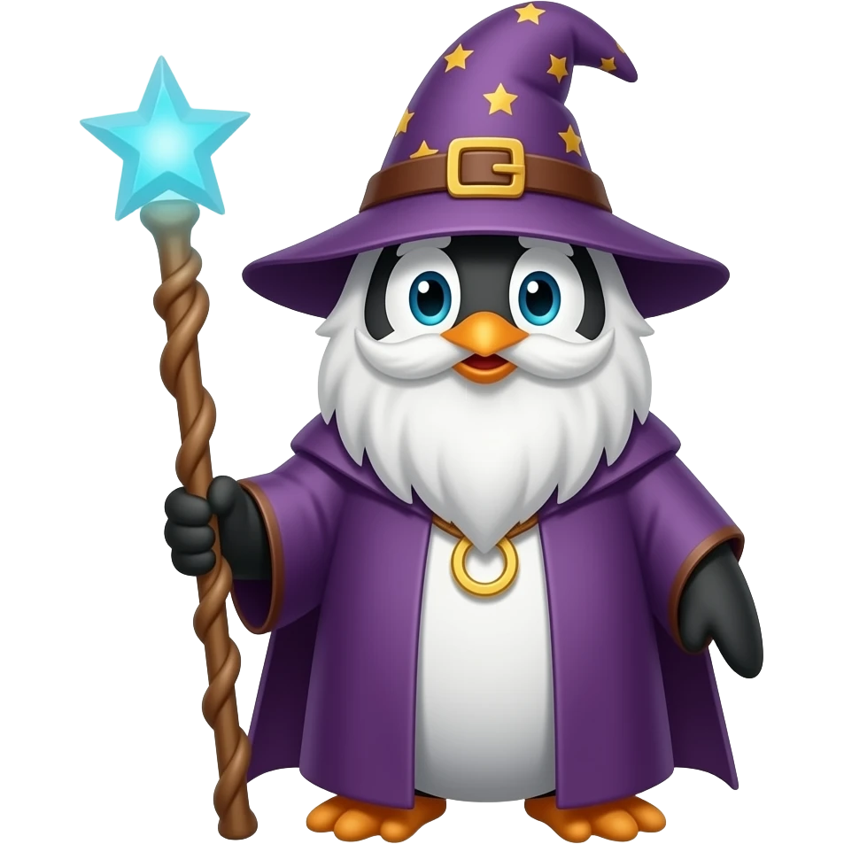 Penguin Wizard emoji