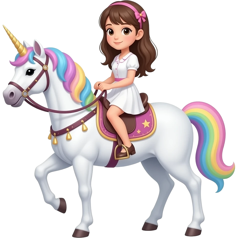 girl riding a unicorn emoji