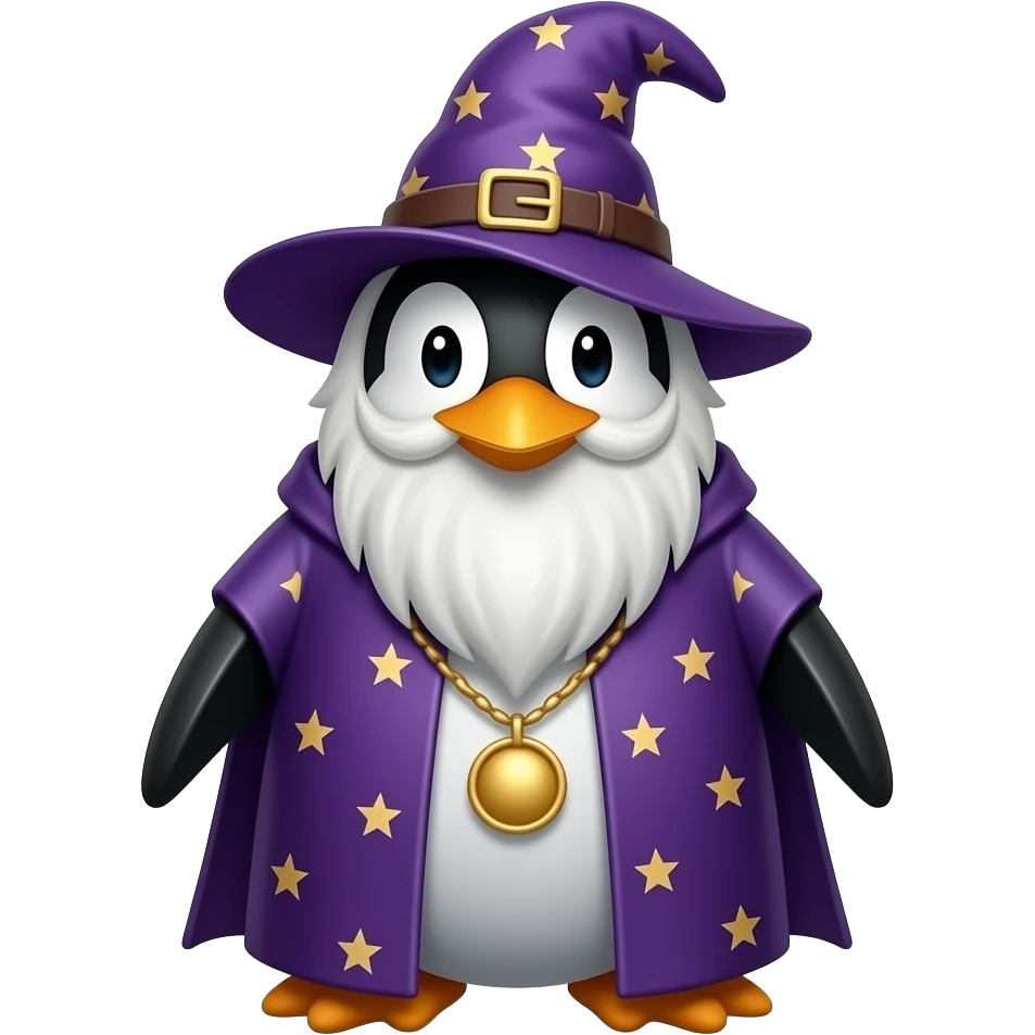Penguin Wizard emoji