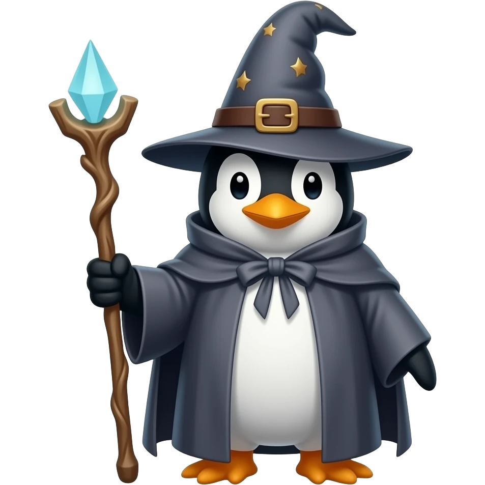Penguin Wizard emoji