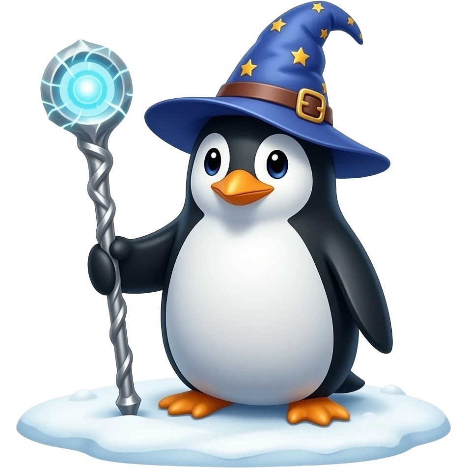 Penguin Wizard emoji