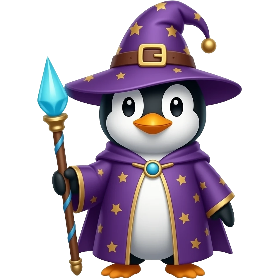 Penguin Wizard emoji