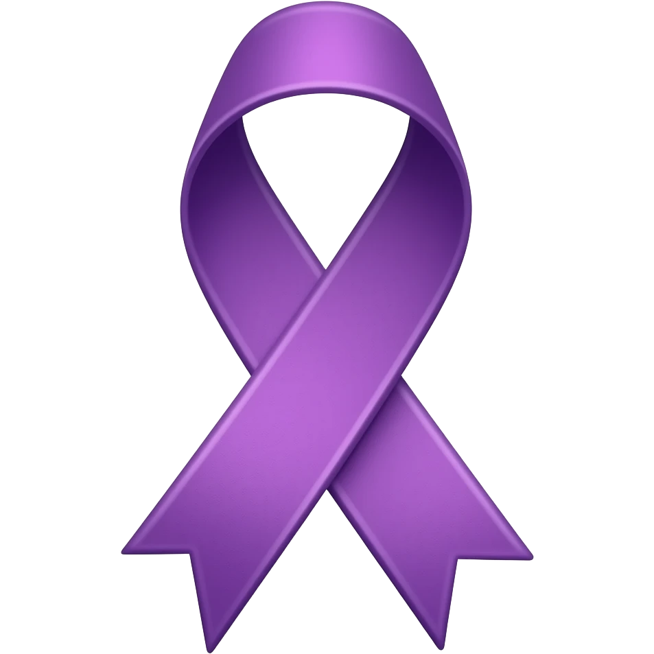 Listón morado emoji