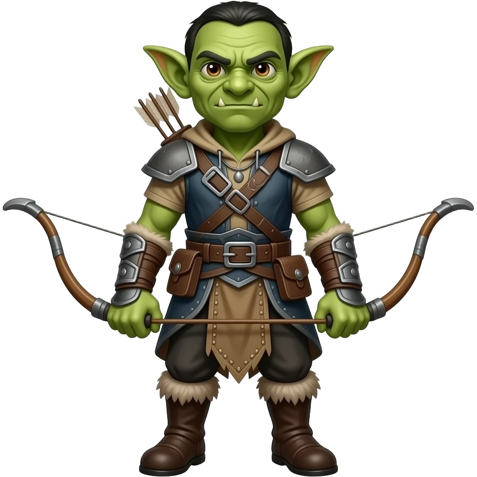 full-length goblin archer without background emoji