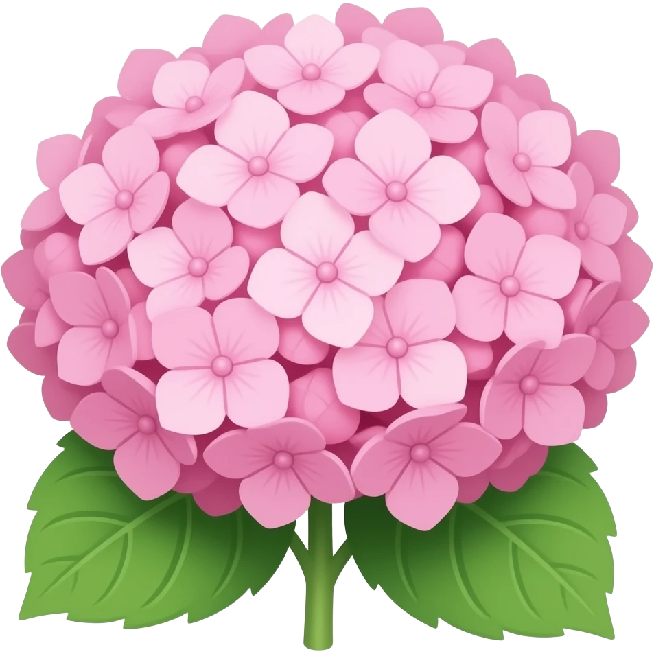 Pinky hydrangea flower emoji