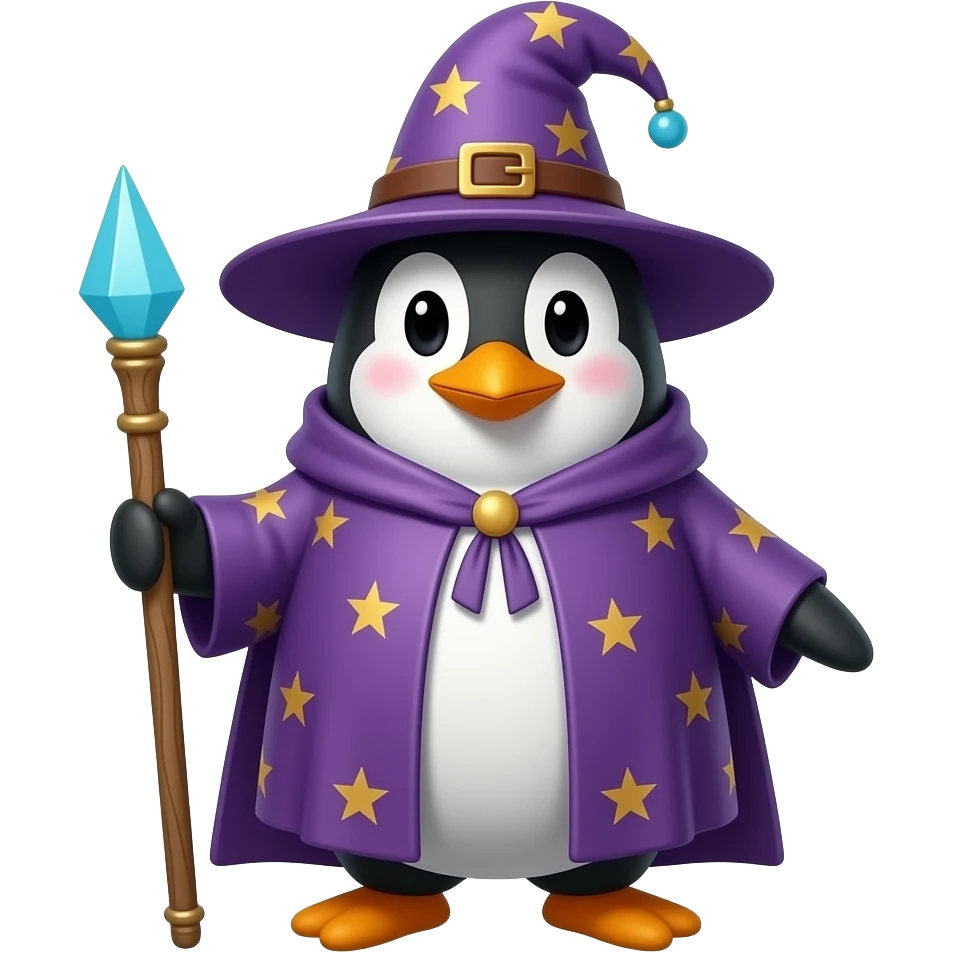Penguin Wizard emoji