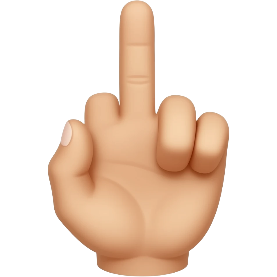 👆🏼rajoute le majeur levé emoji
