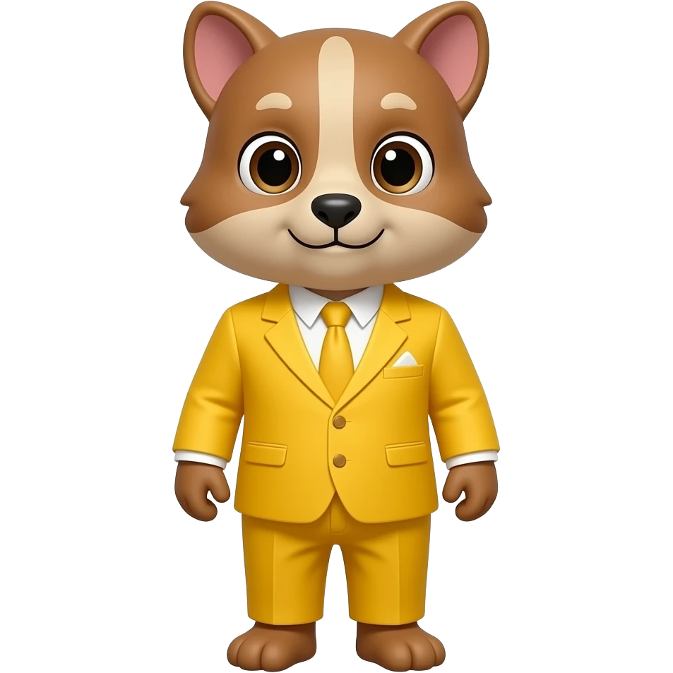 Dame un animalito con traje y amarillo emoji | AI Emoji Generator