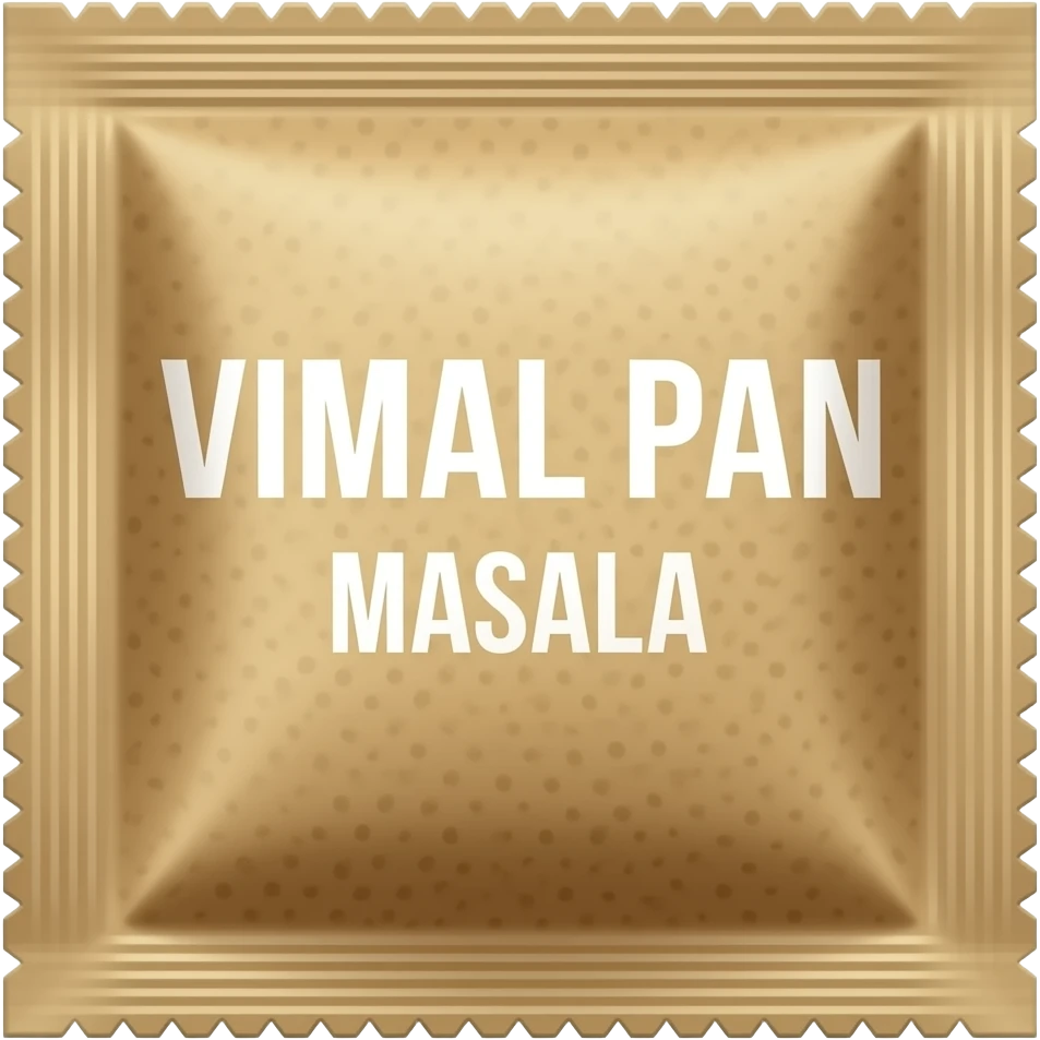 This is a small packet written vimal pan masala on it and headline is Vimal Pan Masala emoji