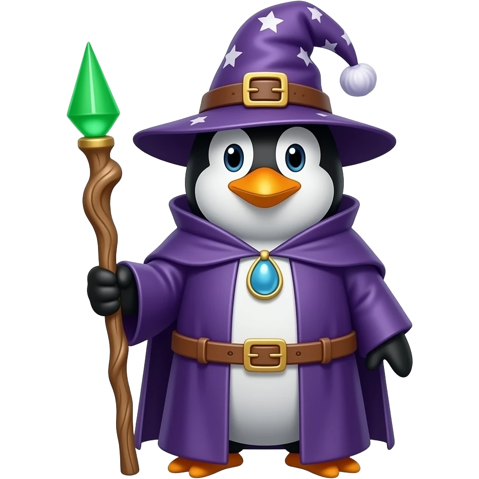 Penguin Wizard emoji