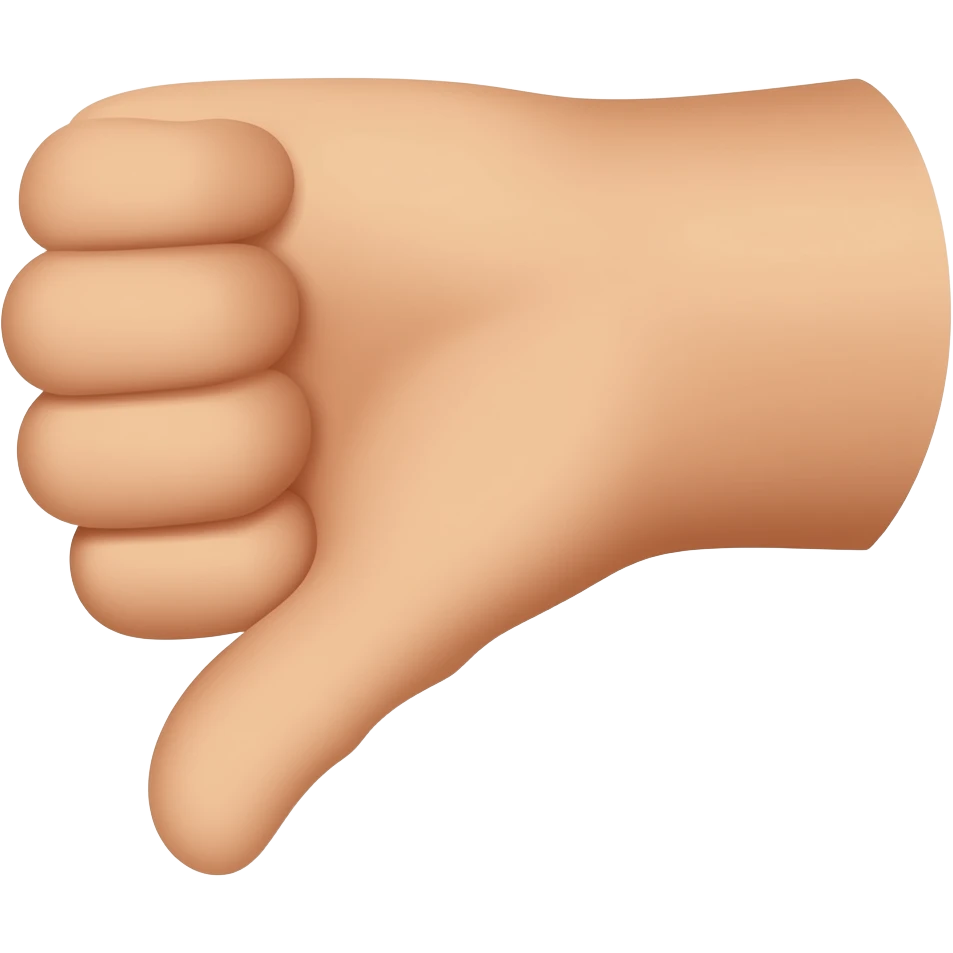 red thumbs down emoji