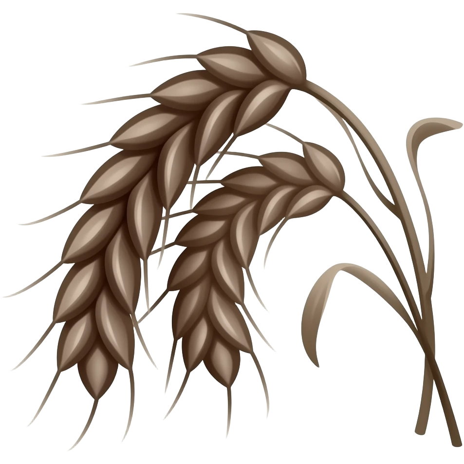 Dark brown wheat 🌾🌾🌾 emoji