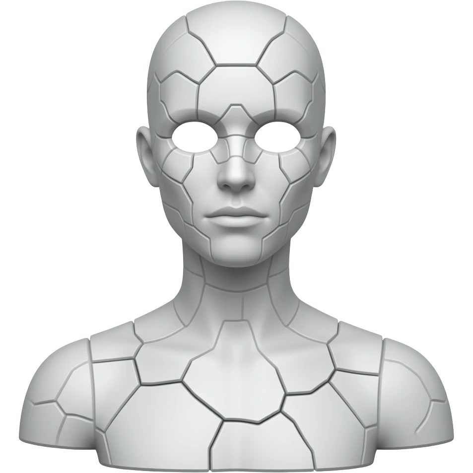 cracked mannequin emoji