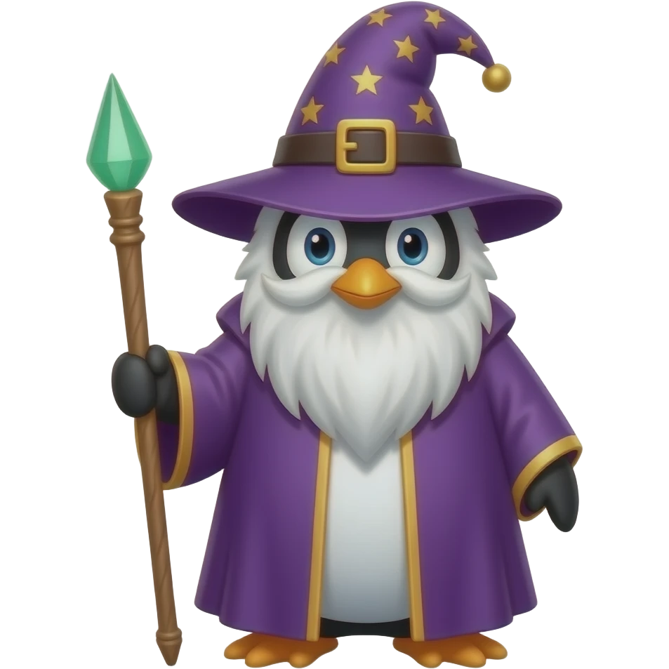 Penguin Wizard emoji