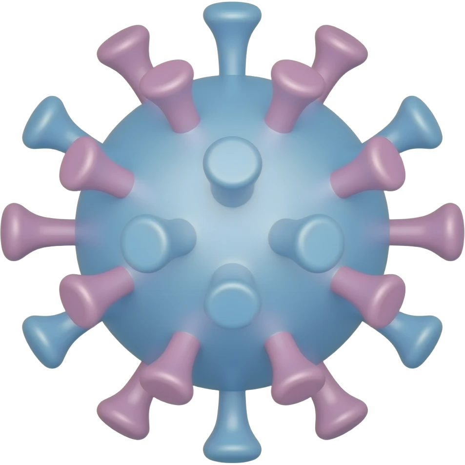 VIRUS PASTEL PINK AND BABY BLUE COLOR emoji