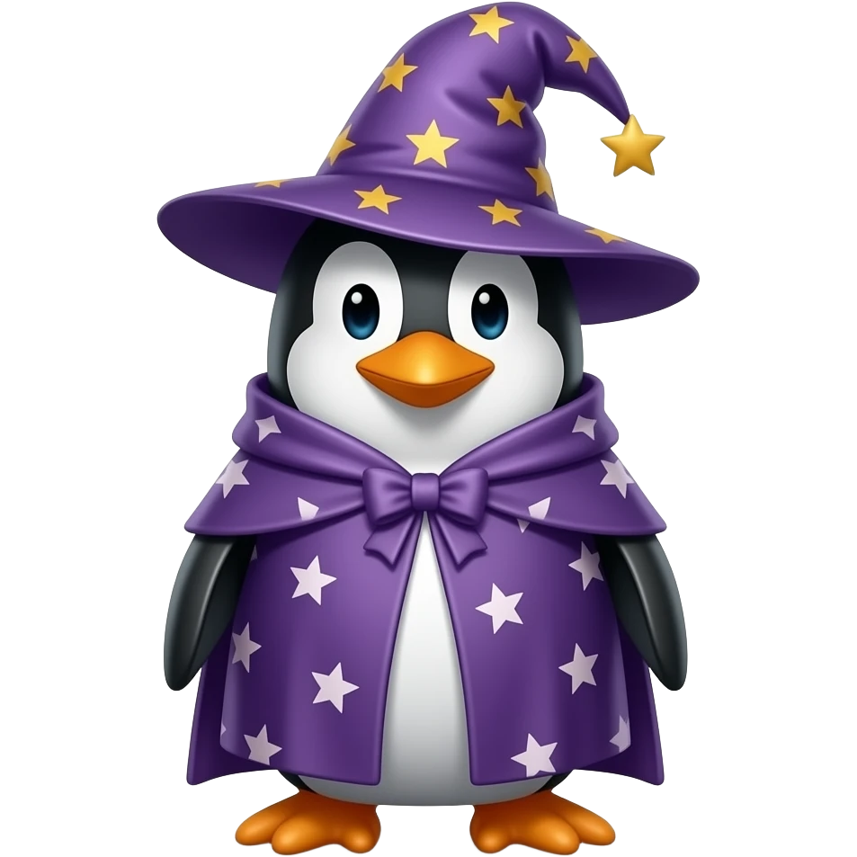 Penguin Wizard emoji