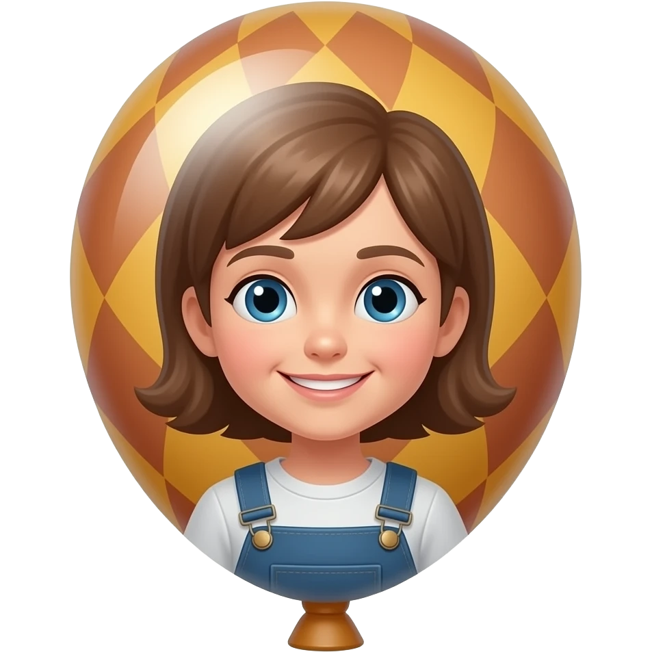 дети на воздушном шаре emoji