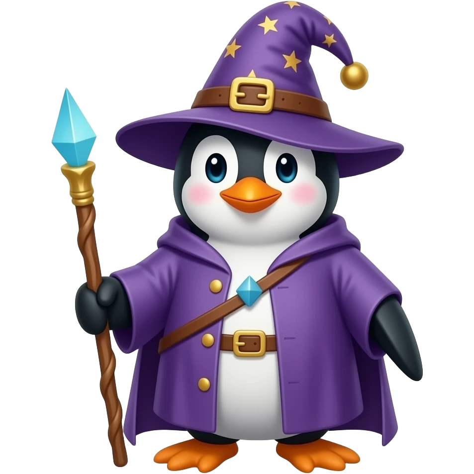Penguin Wizard emoji