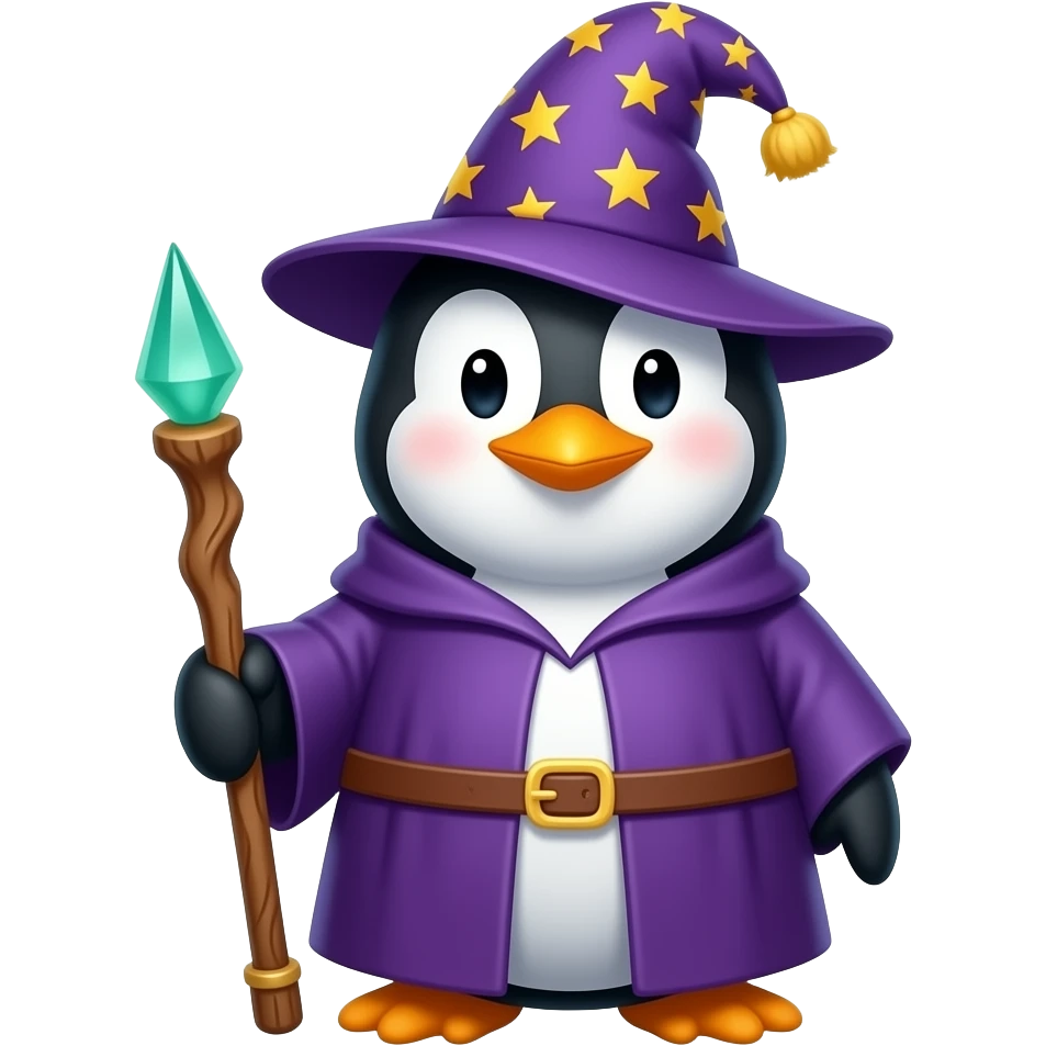 Penguin Wizard emoji