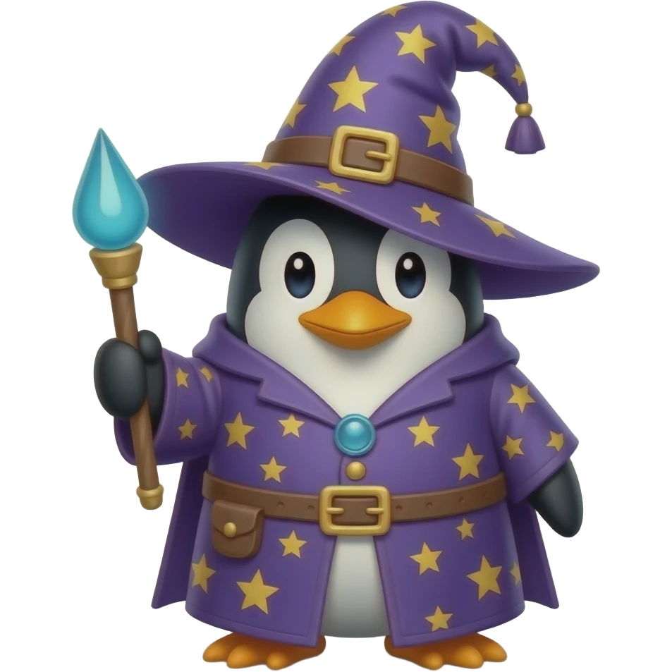 Penguin Wizard emoji