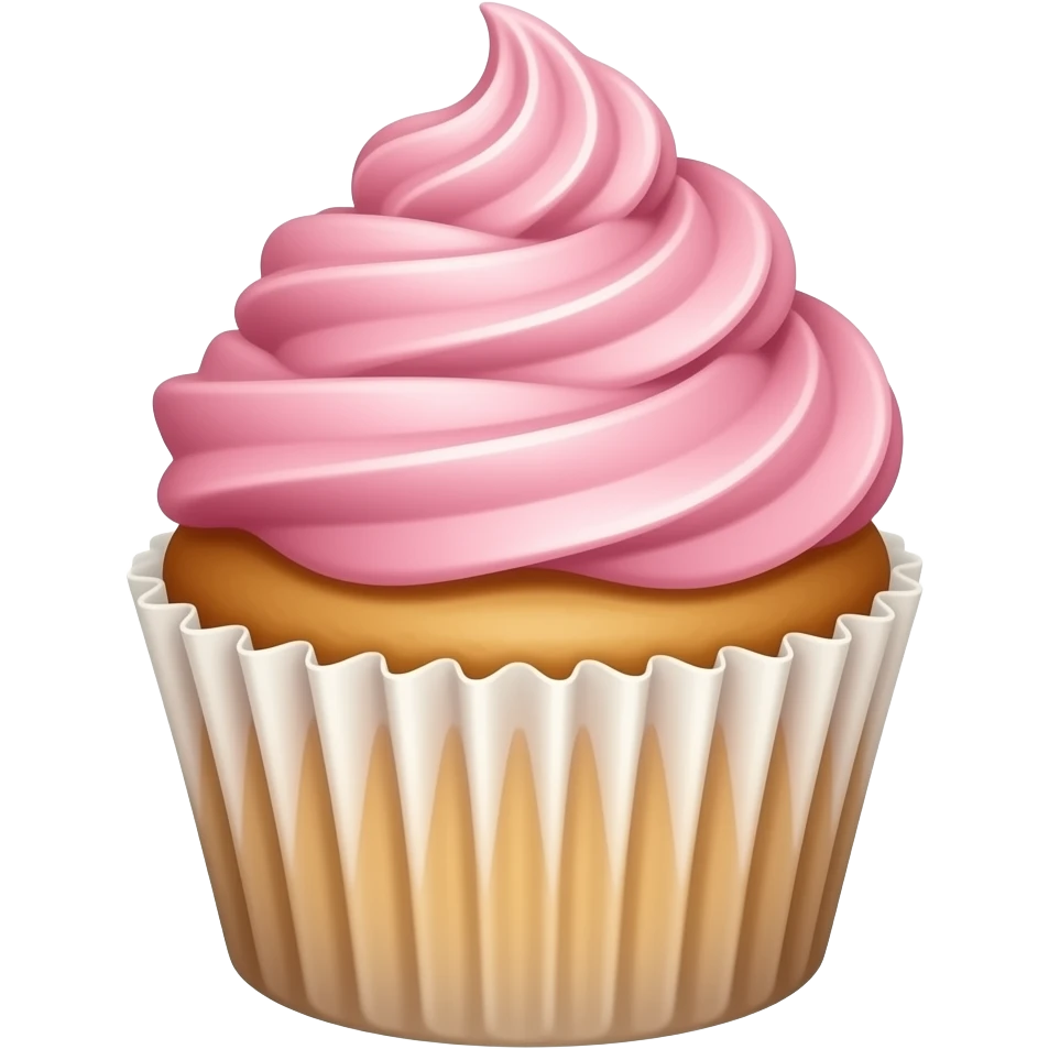 Cupcake with pink icing emoji