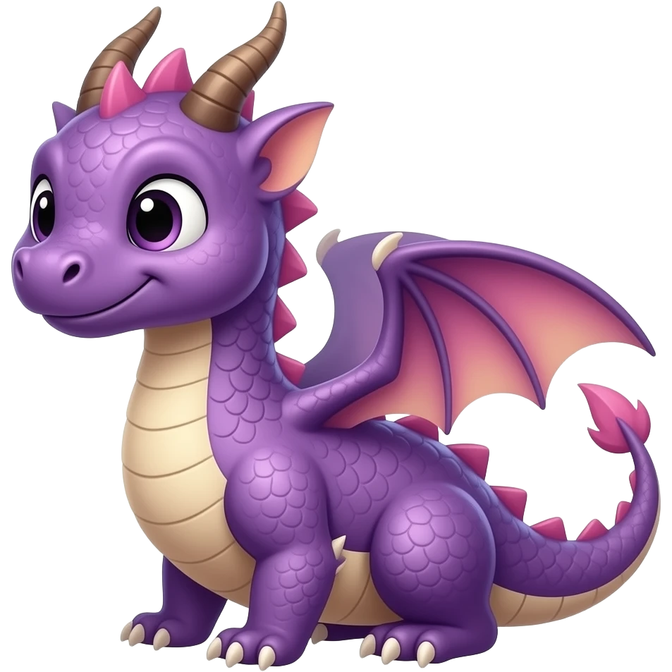 young purple dragon emoji