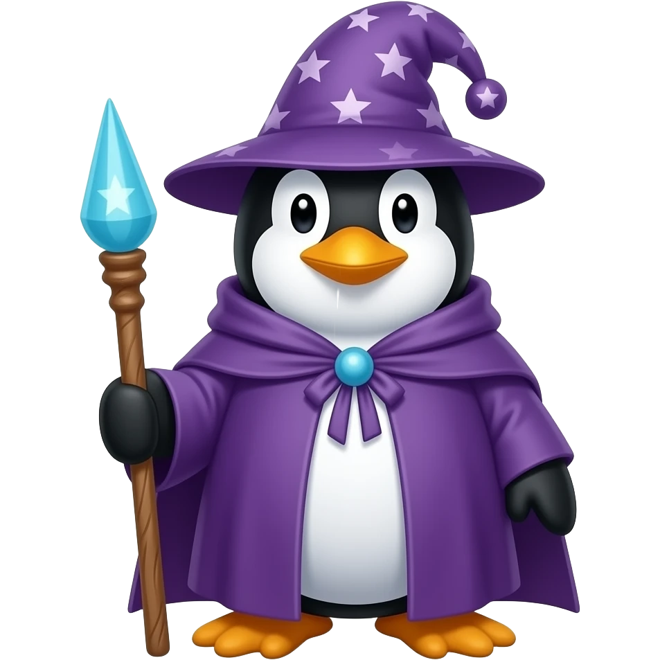 Penguin Wizard emoji