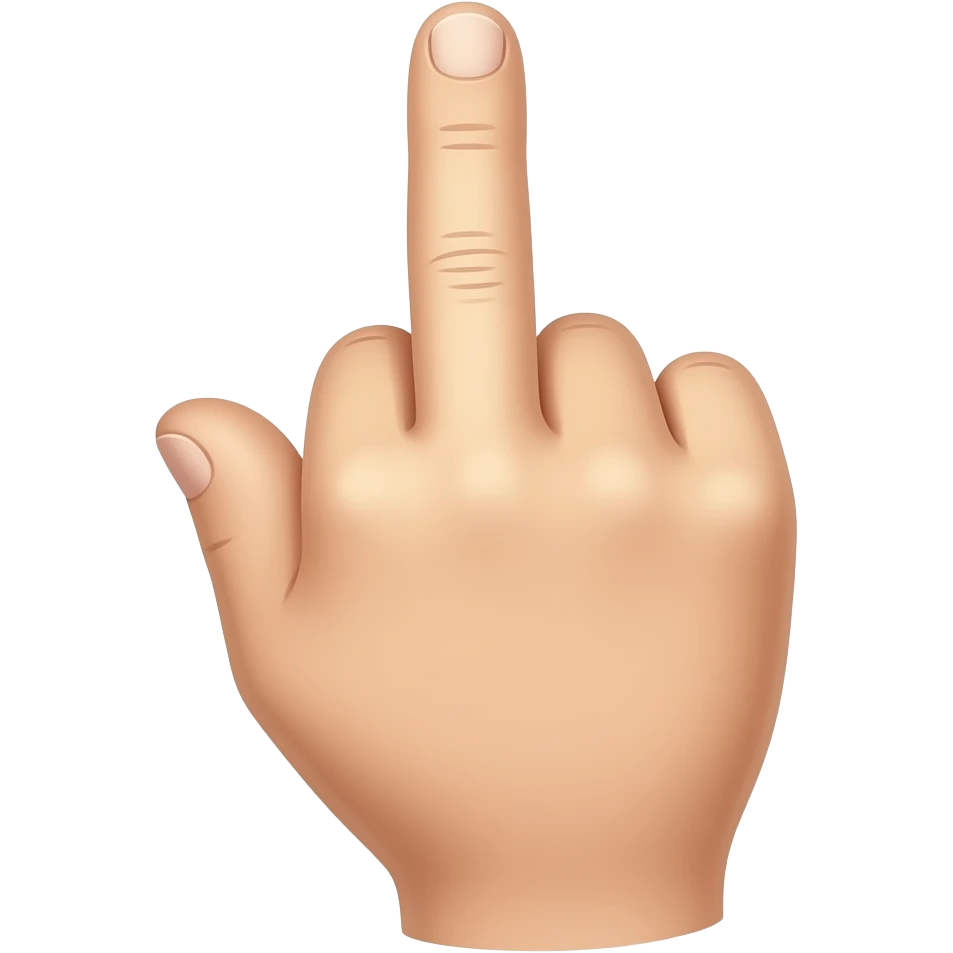 Middle finger emoji emoji