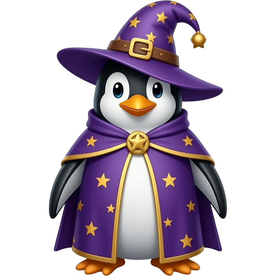 Penguin Wizard emoji